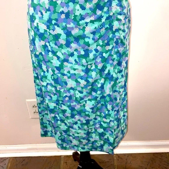 BCBG Maxazria | Women’s Floral Blue and Green Two-Piece Skirt Set - Size Medium - Picture 3 of 15